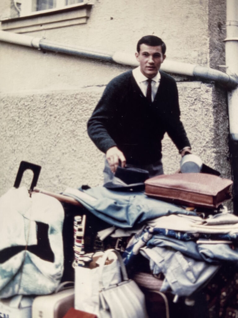 Adolf 15 years old with luggage